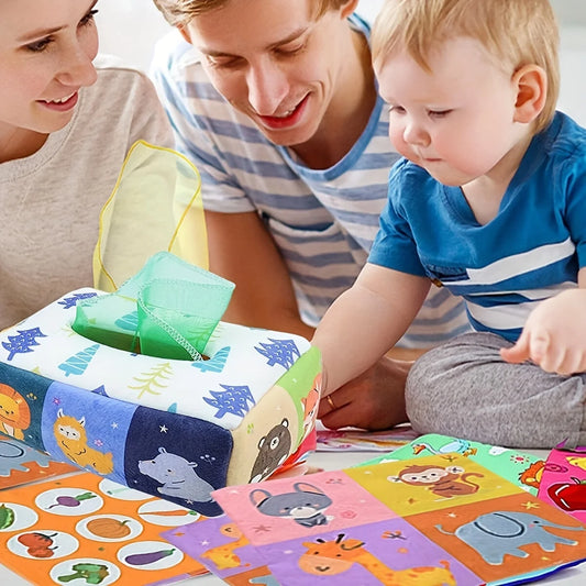 Baby Montessori Magic Tissue Box — Sensory Learning Toy for Infants & Toddlers