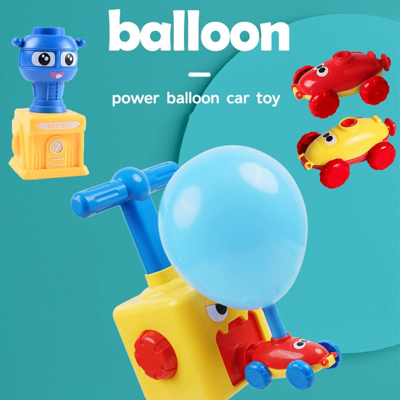 8 Balloon Car Toy Inertial Power Balloon launcher Education Science Experiment Puzzle Fun Toys for Children