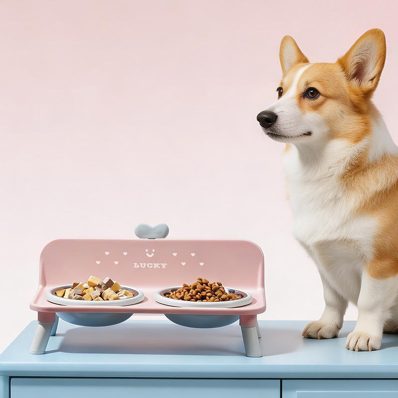 Double Bowl Pet Stand (Stainless Steel)