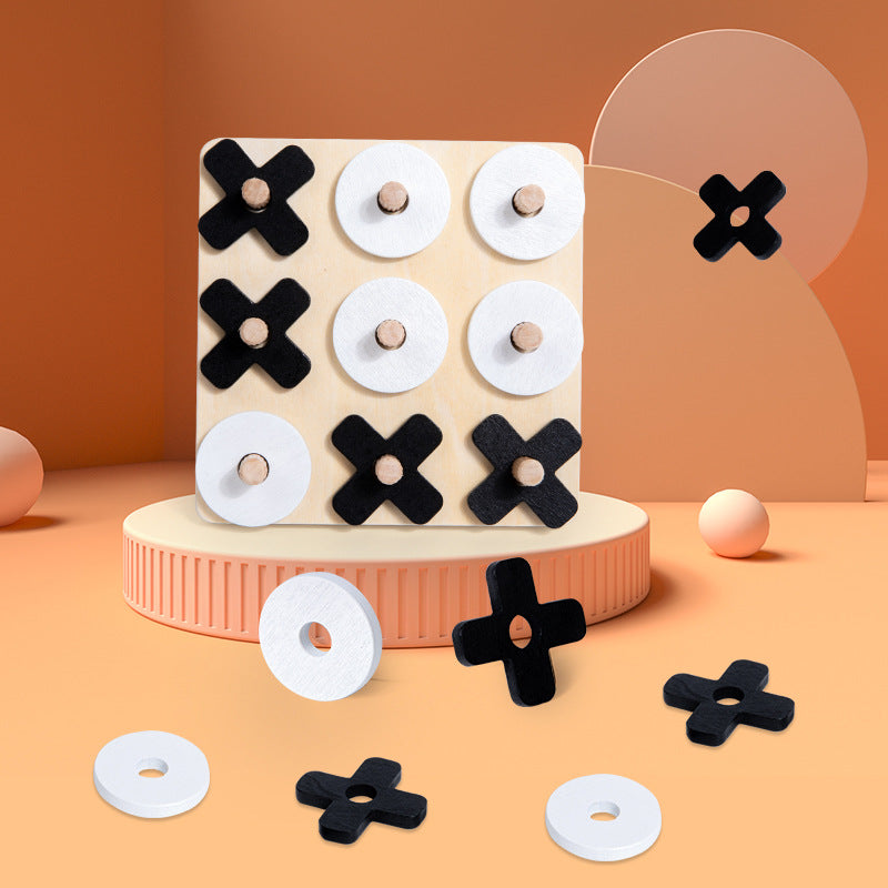 Wooden versatile puzzle board, well shaped chess, geometric assembly, puzzle and puzzle toy