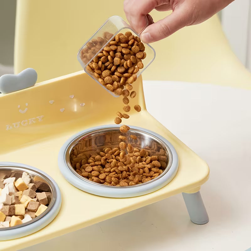 Double Bowl Pet Stand (Stainless Steel)