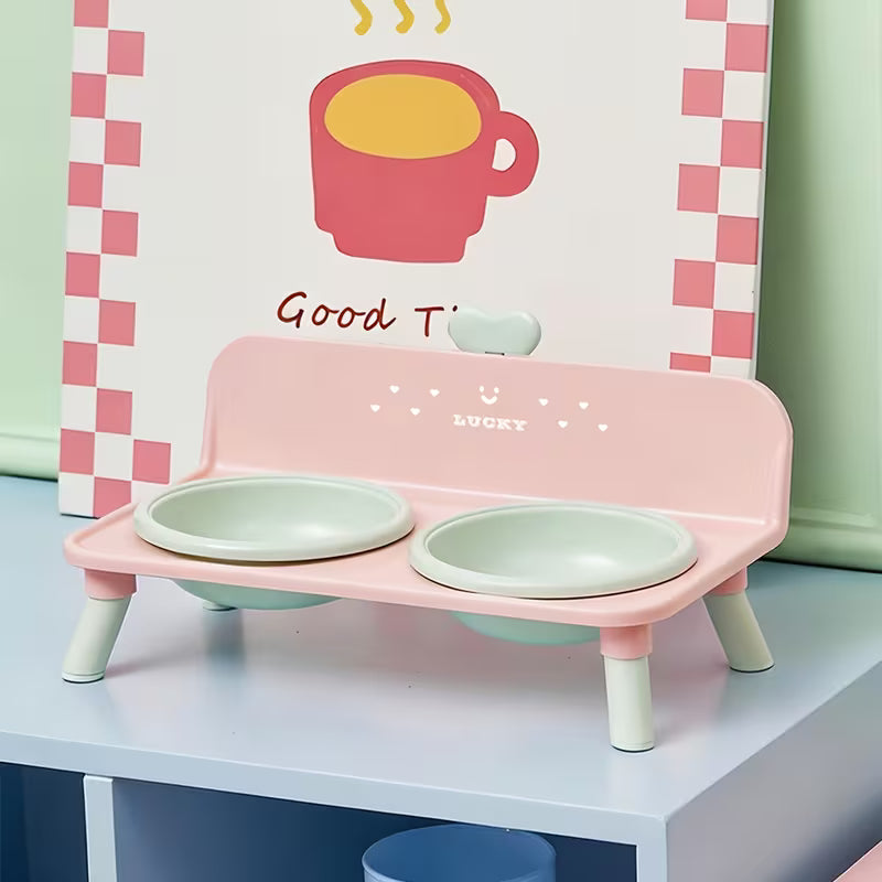 Double Bowl Pet Stand (Stainless Steel)