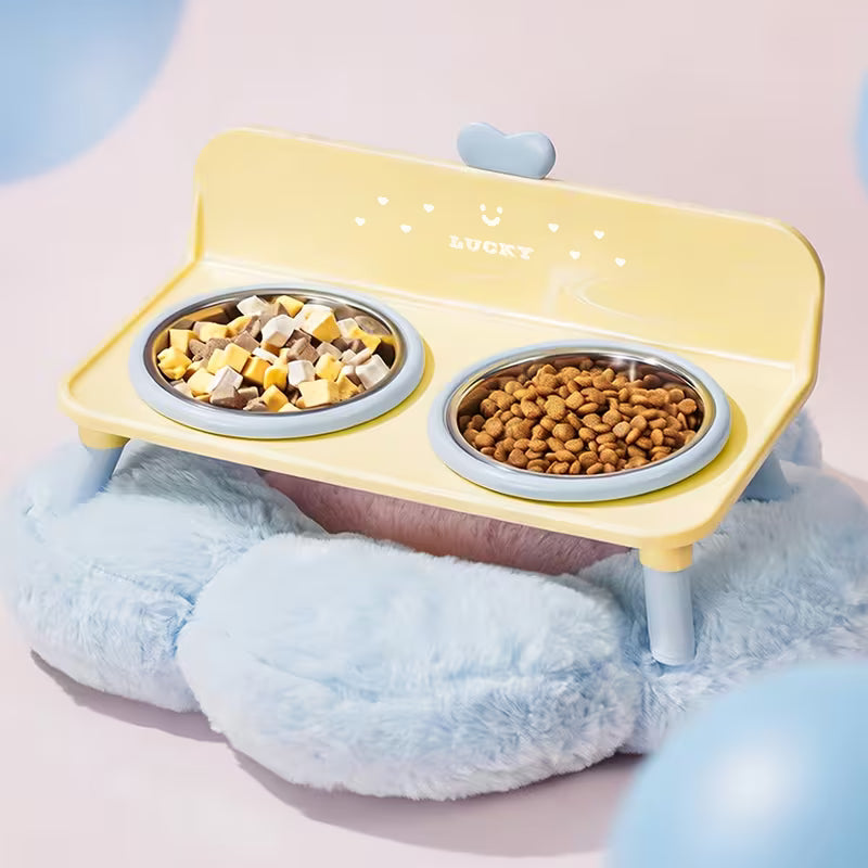 Double Bowl Pet Stand (Stainless Steel)