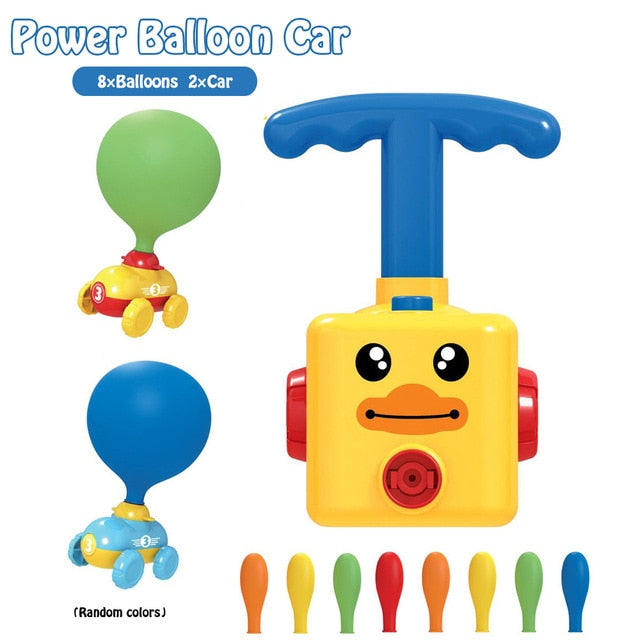 8 Balloon Car Toy Inertial Power Balloon launcher Education Science Experiment Puzzle Fun Toys for Children