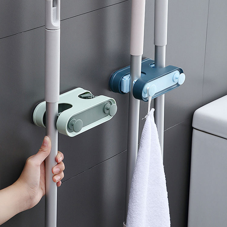 Wall Mounted Adhesive Bathroom Mop Hook