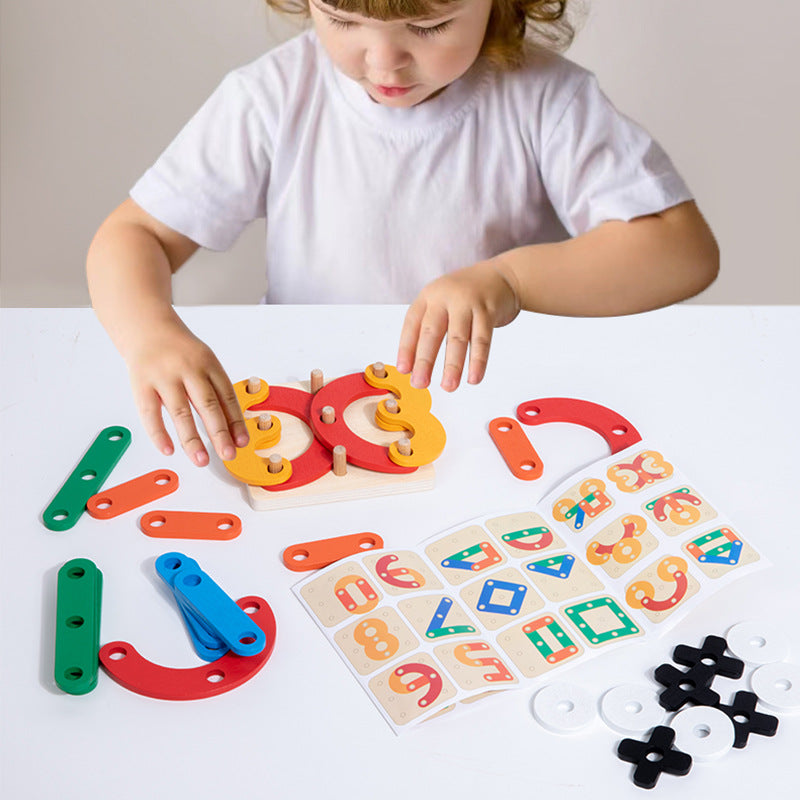 Wooden versatile puzzle board, well shaped chess, geometric assembly, puzzle and puzzle toy