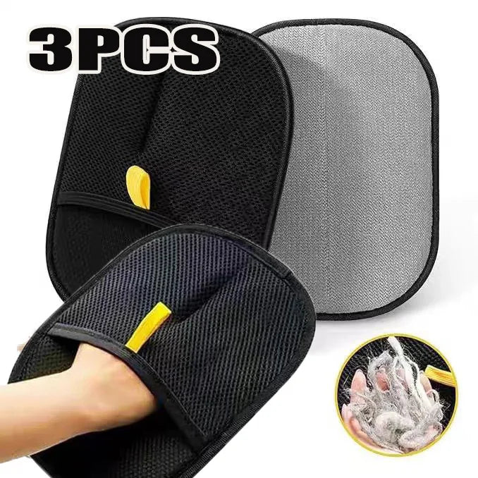 Pet Hair Remover Grooming Gloves for Dogs & Cats