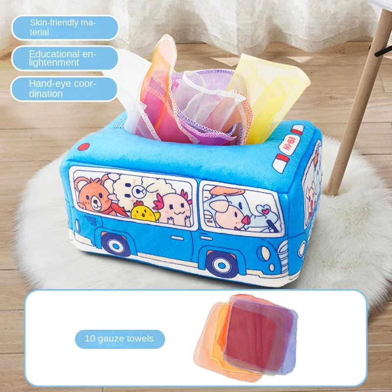 Baby Montessori Magic Tissue Box — Sensory Learning Toy for Infants & Toddlers