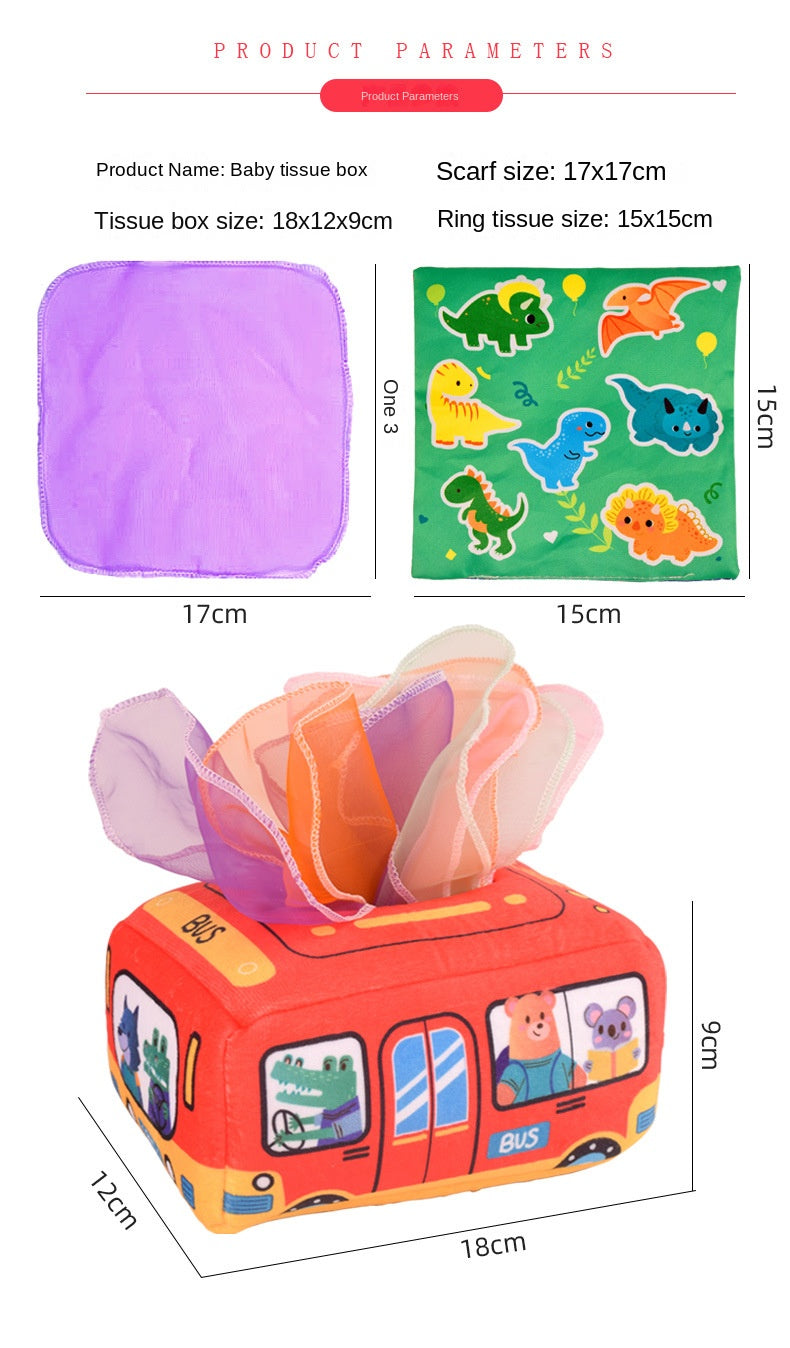 Baby Montessori Magic Tissue Box — Sensory Learning Toy for Infants & Toddlers