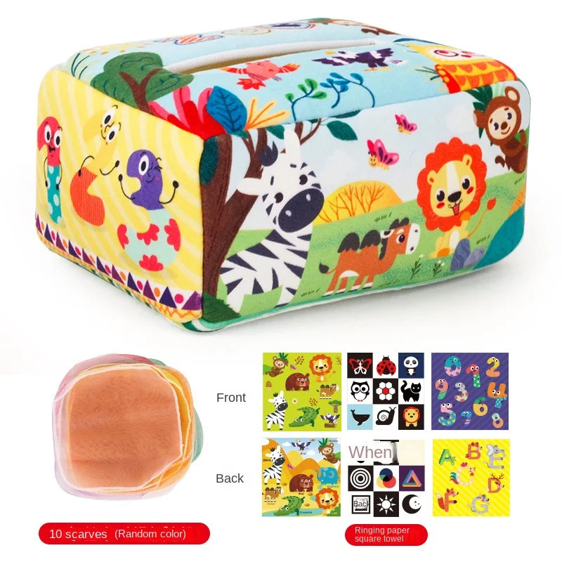 Baby Montessori Magic Tissue Box — Sensory Learning Toy for Infants & Toddlers