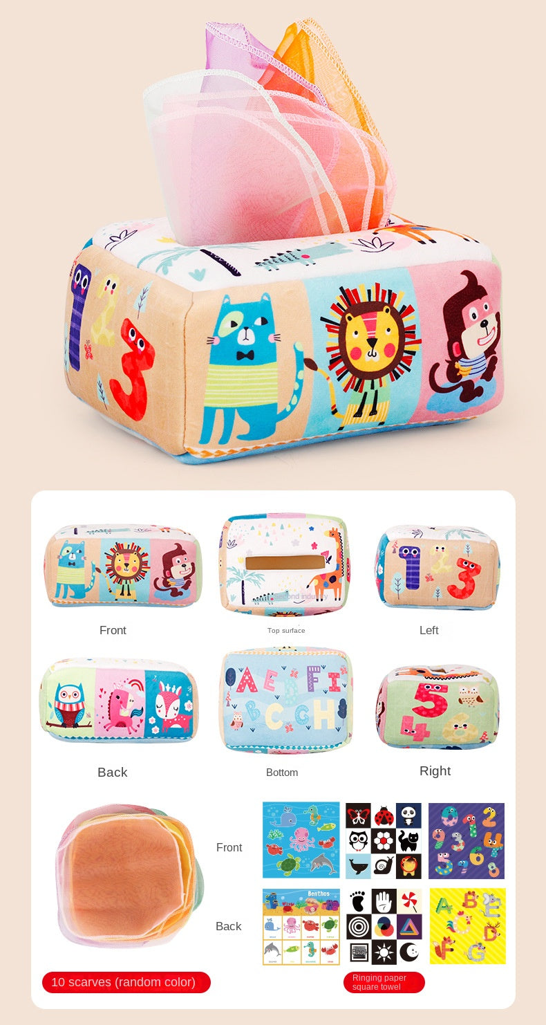 Baby Montessori Magic Tissue Box — Sensory Learning Toy for Infants & Toddlers