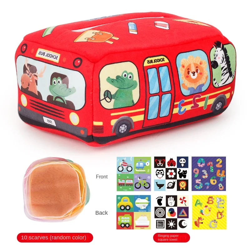 Baby Montessori Magic Tissue Box — Sensory Learning Toy for Infants & Toddlers