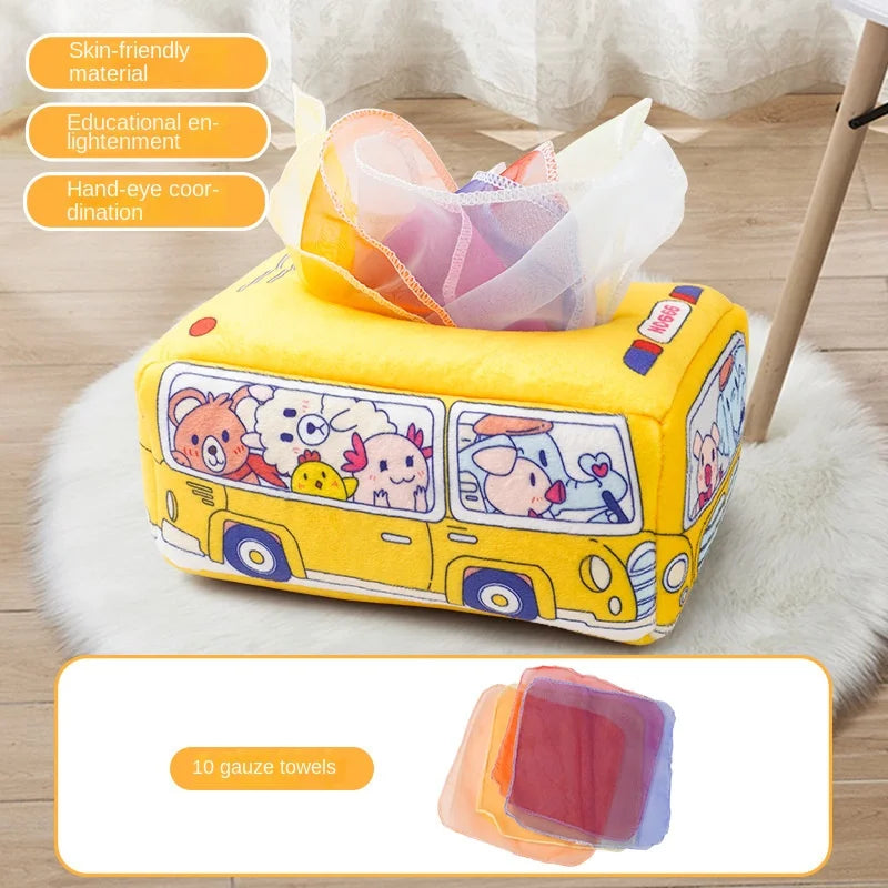 Baby Montessori Magic Tissue Box — Sensory Learning Toy for Infants & Toddlers