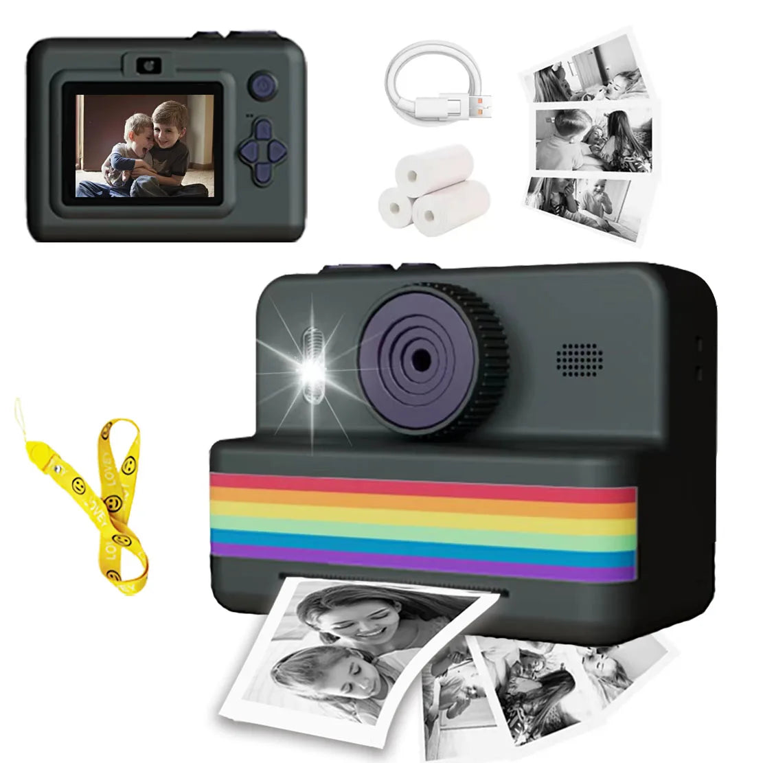 Kids Digital Camera with Instant Print — 1080P HD Toy Camera for Boys & Girls