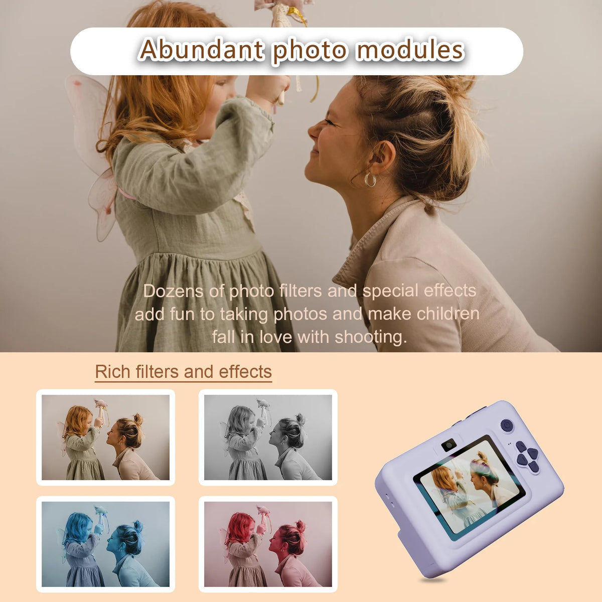 Kids Digital Camera with Instant Print — 1080P HD Toy Camera for Boys & Girls