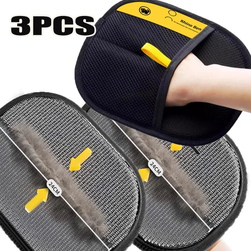 Pet Hair Remover Grooming Gloves for Dogs & Cats