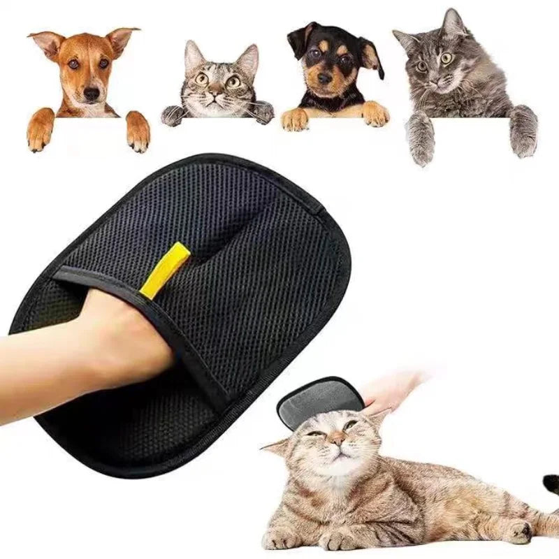 Pet Hair Remover Grooming Gloves for Dogs & Cats