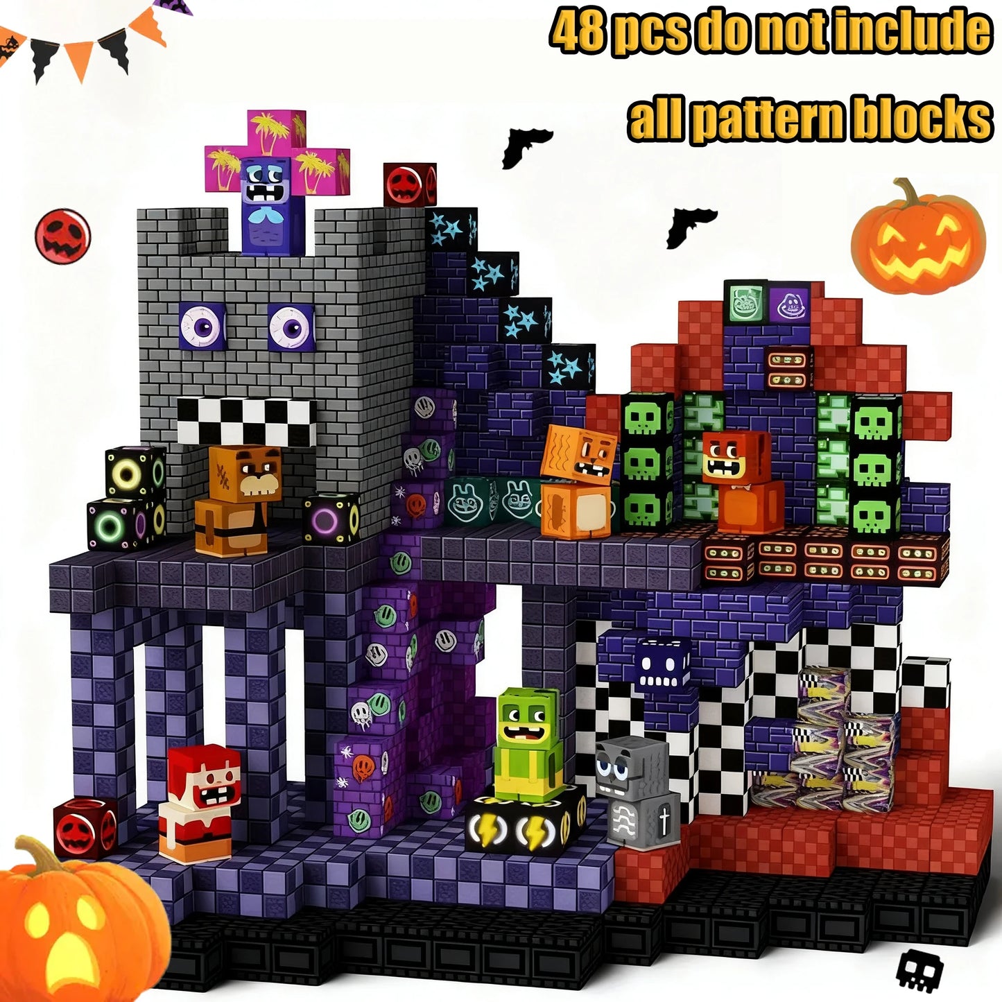 Magnetic Building Blocks Mine World Magnetic Mine Exploration Construction Brick Cube STEM Toy Set Gift for Boy Girl Children