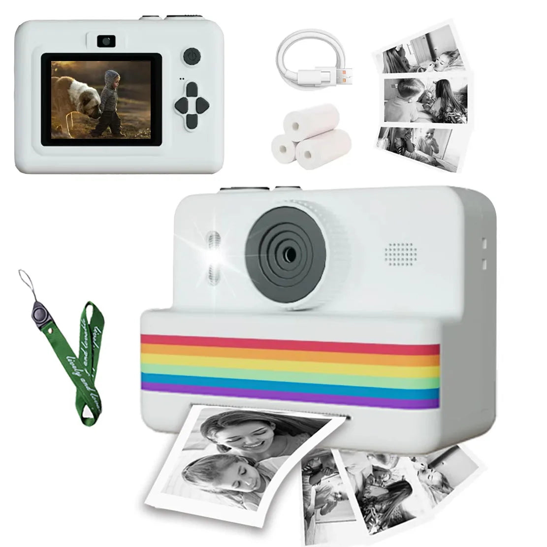 Kids Digital Camera with Instant Print — 1080P HD Toy Camera for Boys & Girls