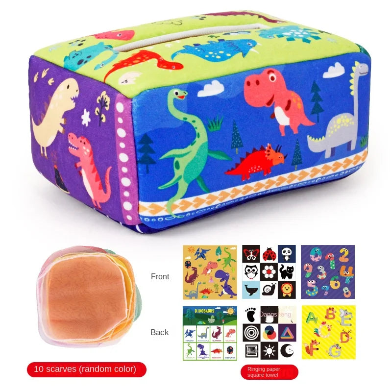 Baby Montessori Magic Tissue Box — Sensory Learning Toy for Infants & Toddlers