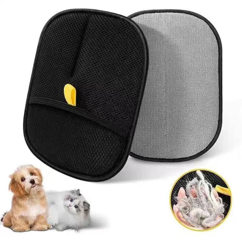 Pet Hair Remover Grooming Gloves for Dogs & Cats