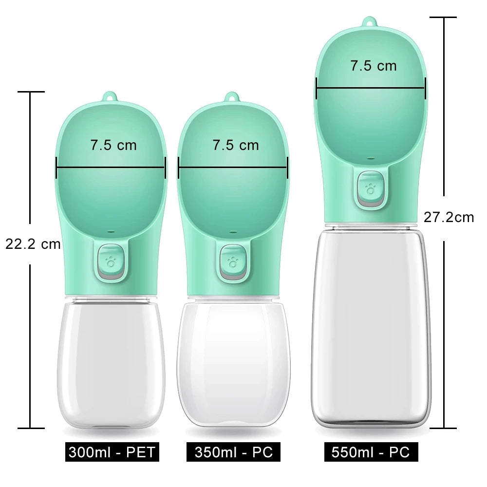 Portable Dog Water Bottle — Leakproof Outdoor Drinking Bottle for Dogs & Cats