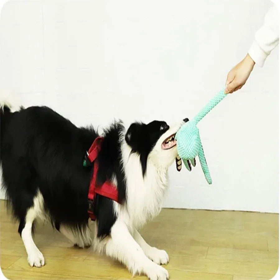 Plush Octopus Dog Toy — Interactive Squeaky Toy for Dogs