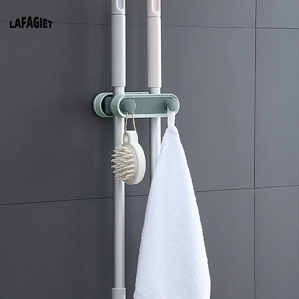 Wall Mounted Adhesive Bathroom Mop Hook