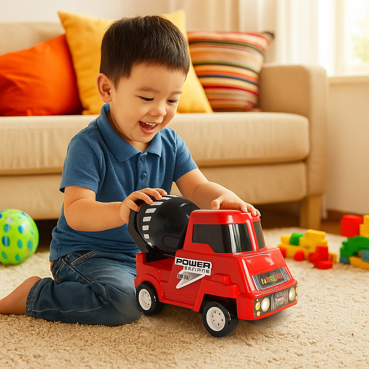 Funwoods Kids Power Cement Mixture Toy Truck - (1 Pc)