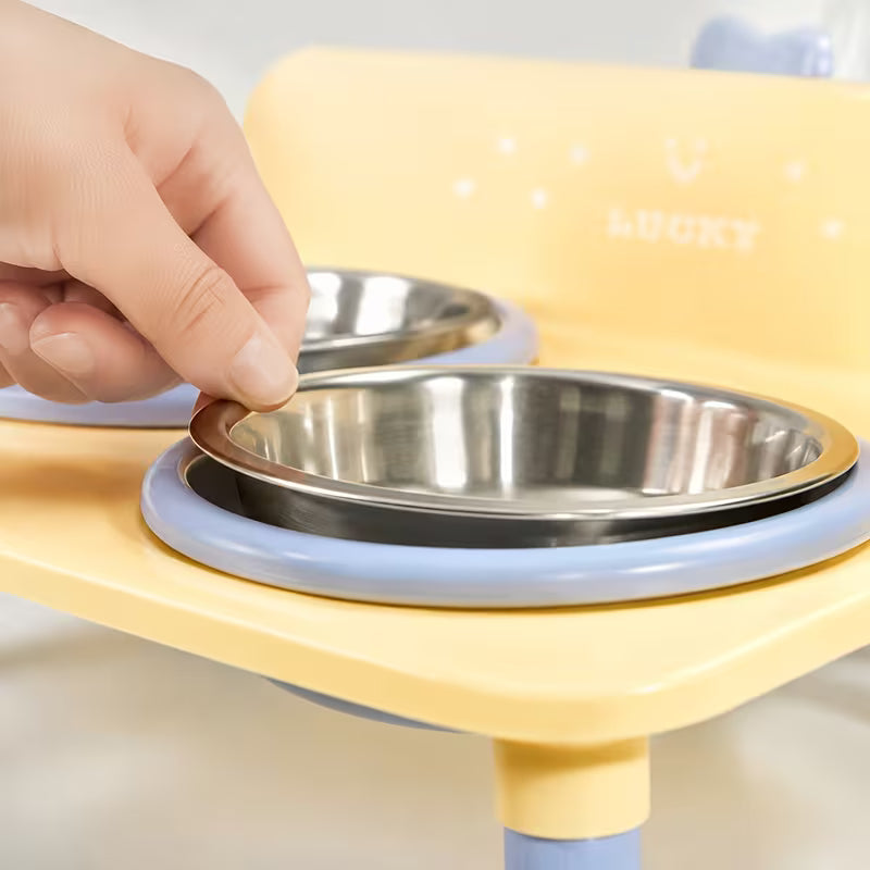 Double Bowl Pet Stand (Stainless Steel)